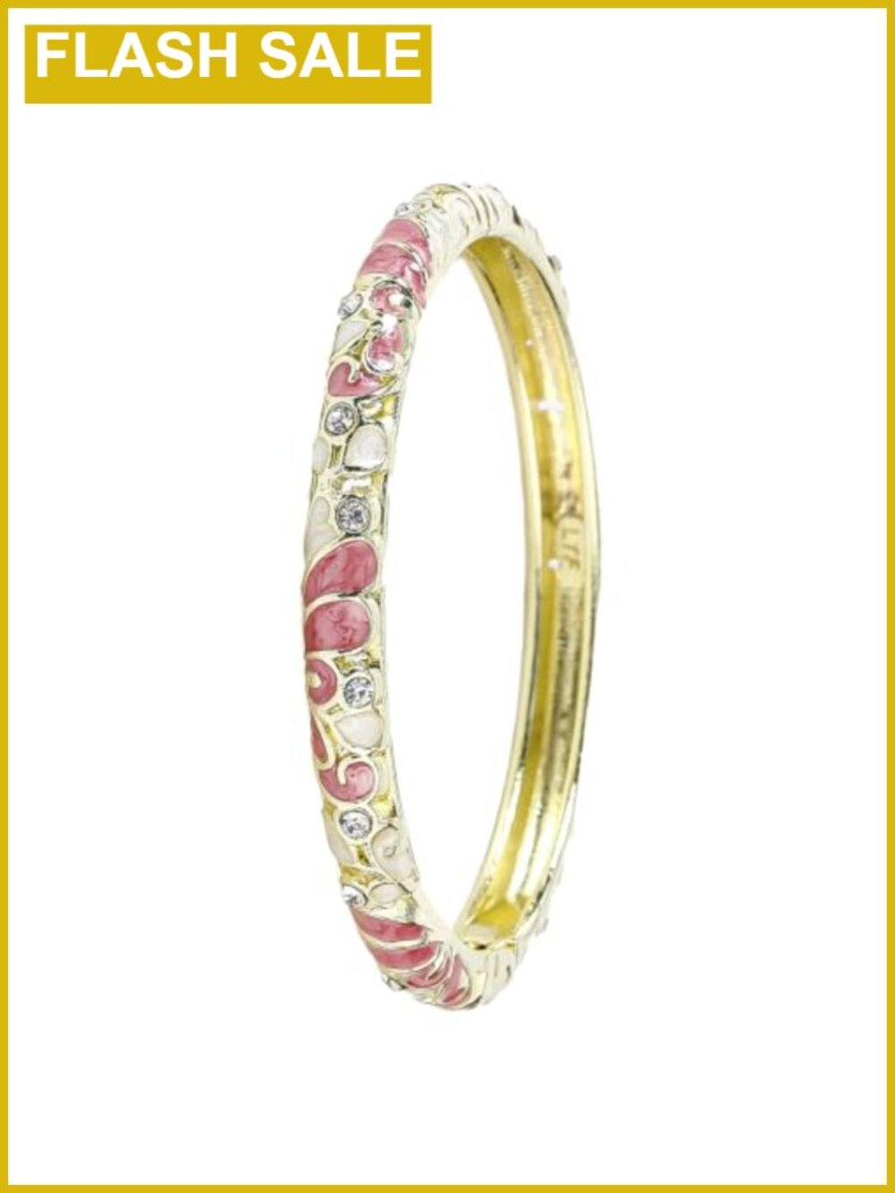 Cloisonne Thin Bracelet for Women Gold Plated Enamel Bangle